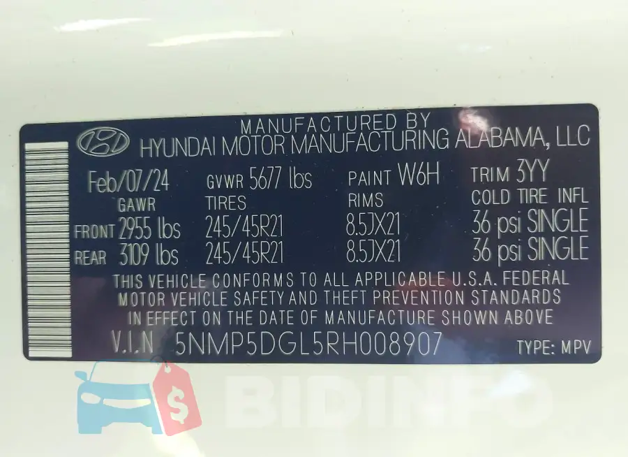 5NMP5DGL5RH008907 Photo# 9