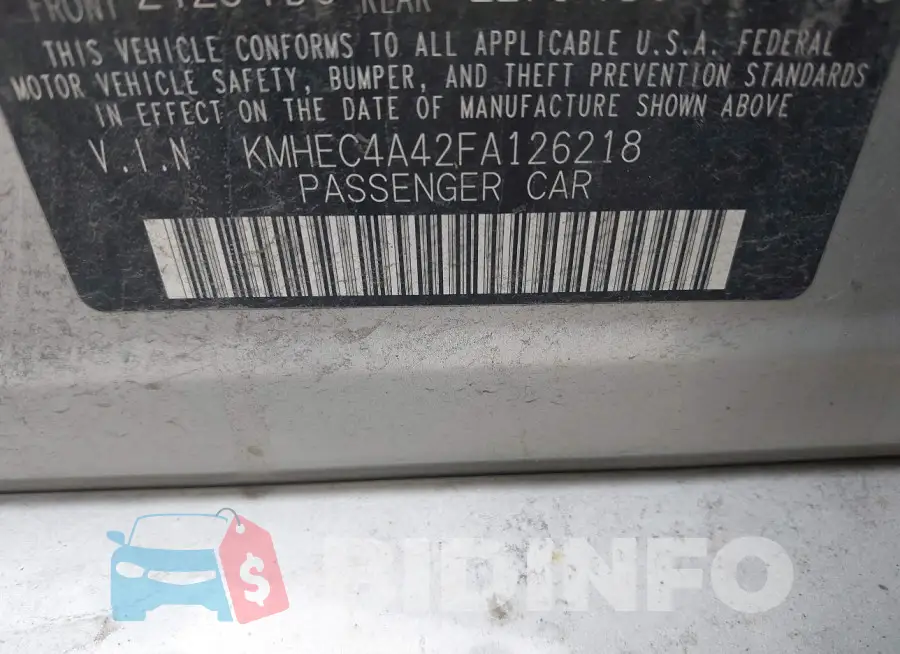 KMHEC4A42FA126218 Photo# 9