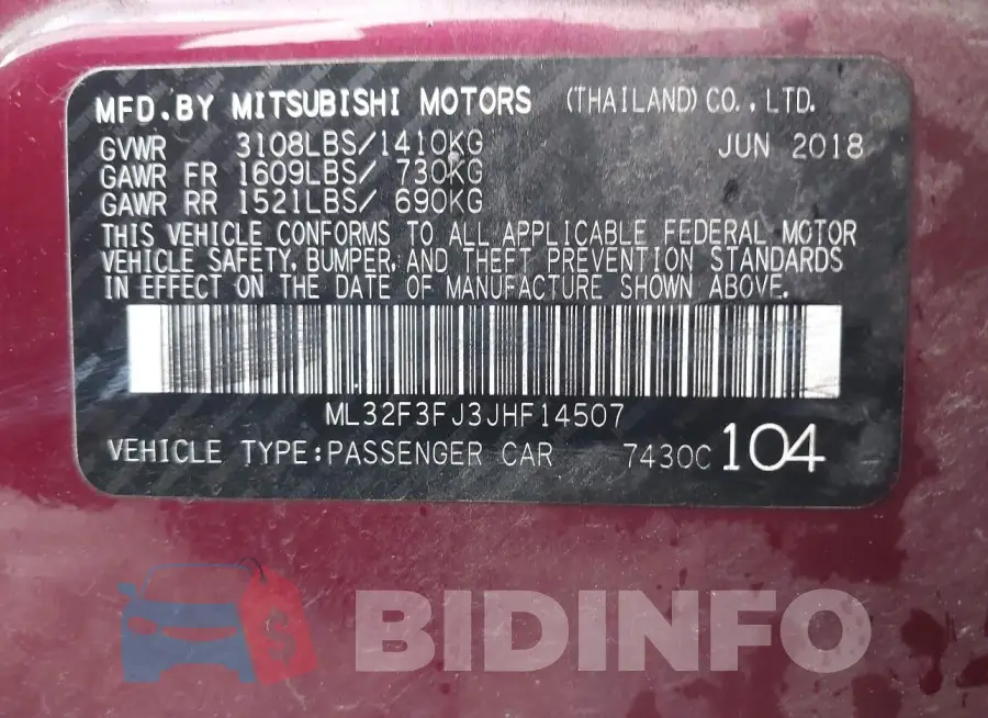 ML32F3FJ3JHF14507 Photo# 9