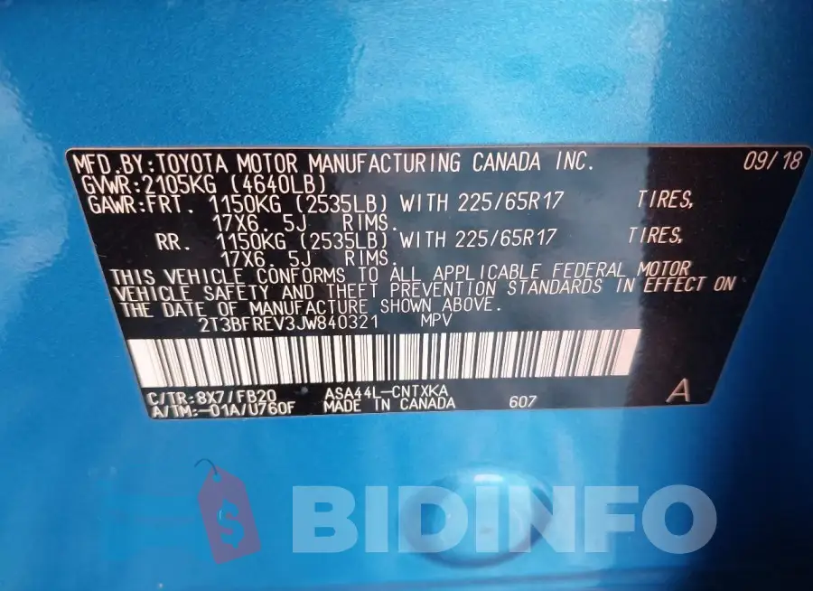 2T3BFREV3JW840321 Photo# 9