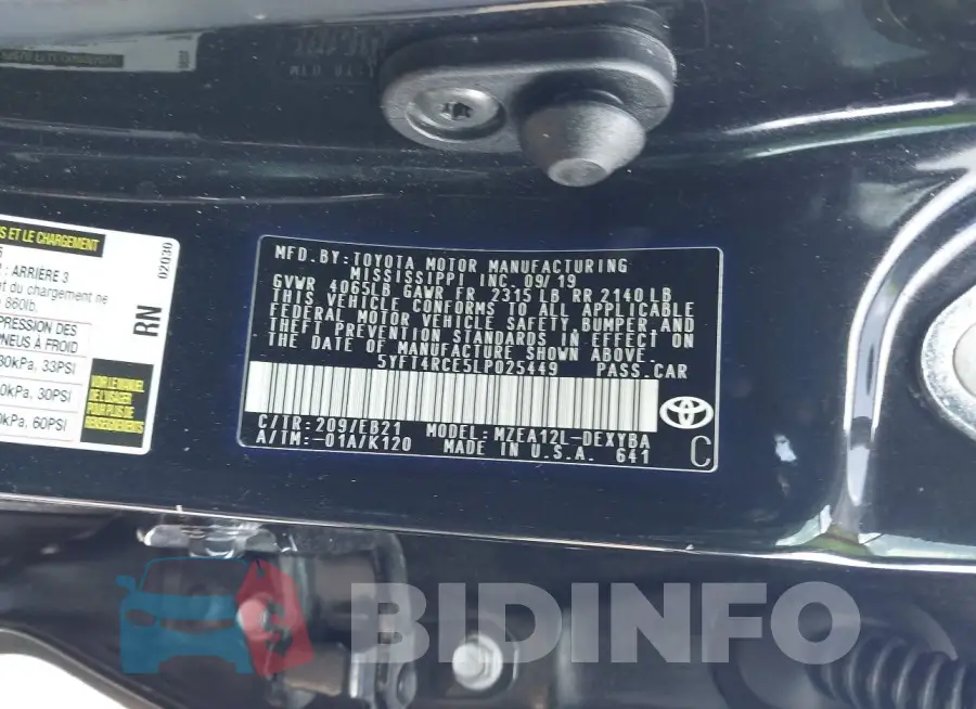 5YFT4RCE5LP025449 Photo# 9