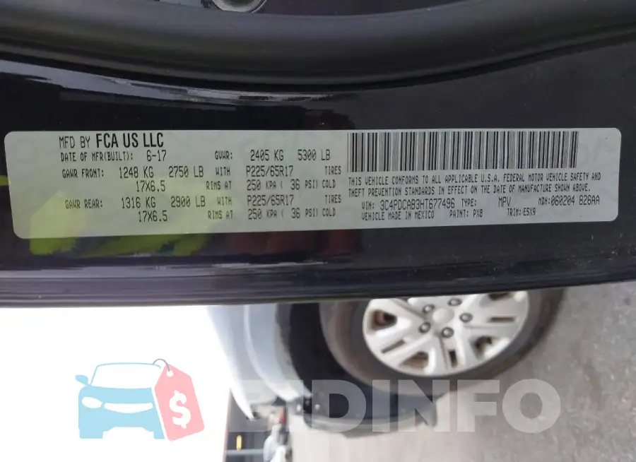 3C4PDCAB3HT677496 Photo# 9