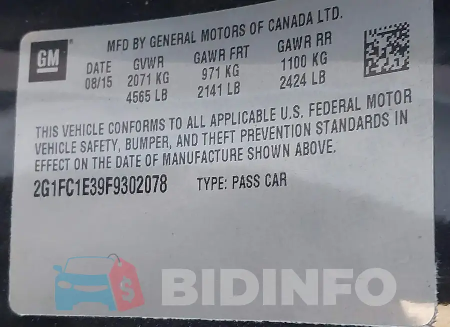 2G1FC1E39F9302078 Photo# 9