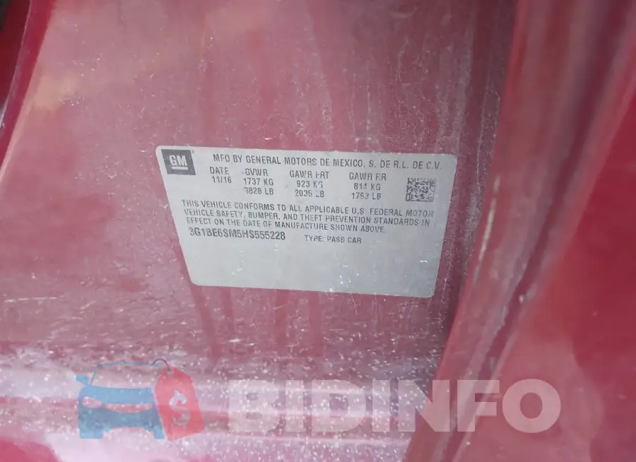 3G1BE6SM5HS555228 Photo# 9