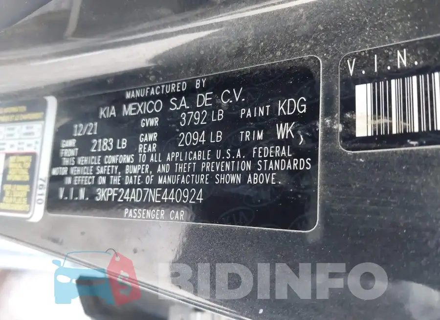 3KPF24AD7NE440924 Photo# 9