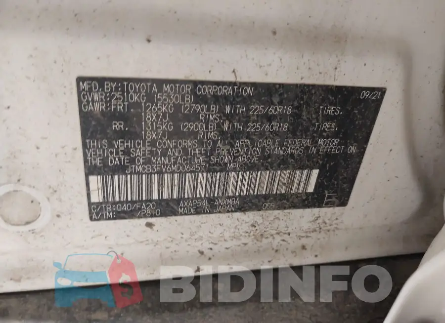 JTMCB3FV6MD064571 Photo# 9
