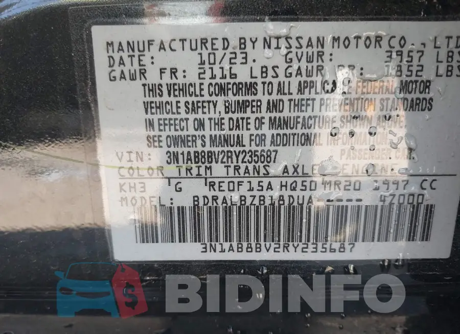 3N1AB8BV2RY235687 Photo# 9