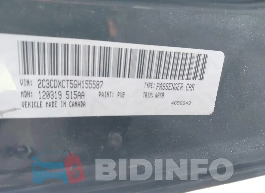 2C3CDXCT5GH155587 Photo# 9