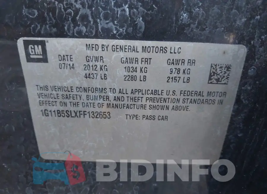 1G11B5SLXFF132653 Photo# 9