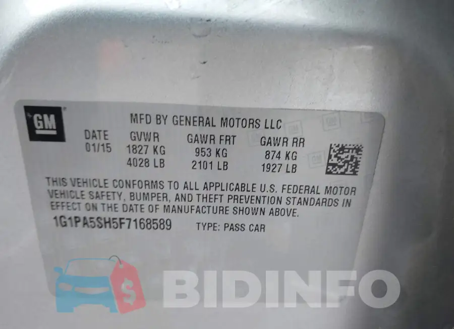 1G1PA5SH5F7168589 Photo# 9