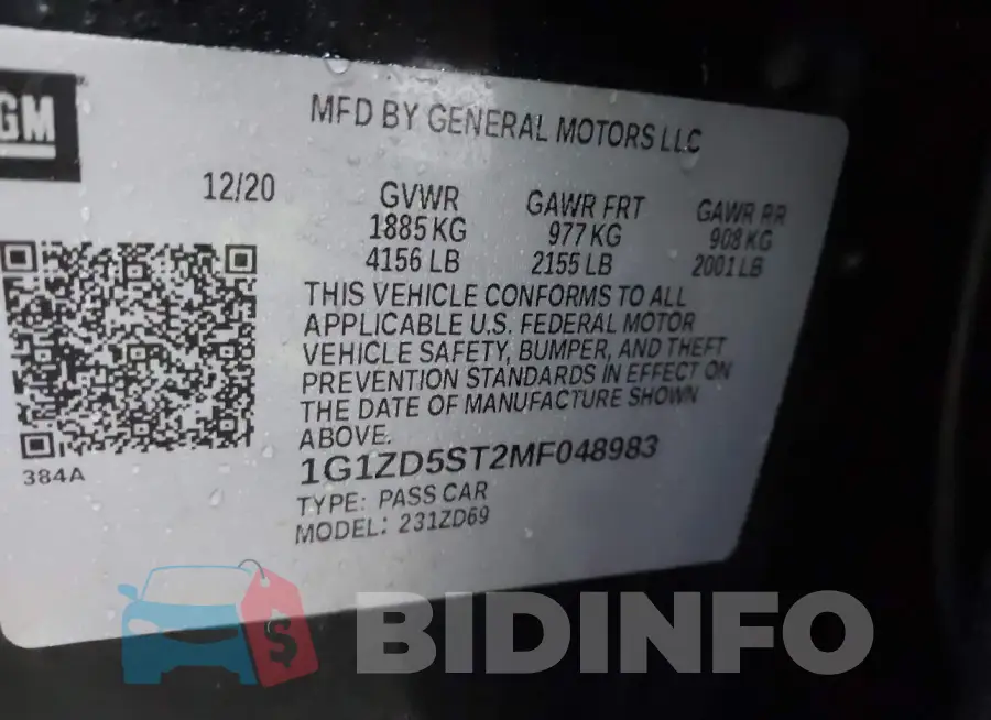 1G1ZD5ST2MF048983 Photo# 9