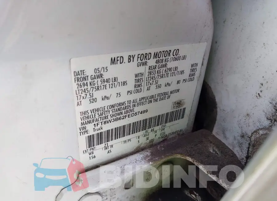 1FT8W3B62FED57499 Photo# 8