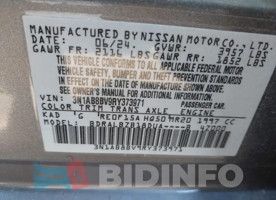 3N1AB8BV9RY373971 Photo# 9