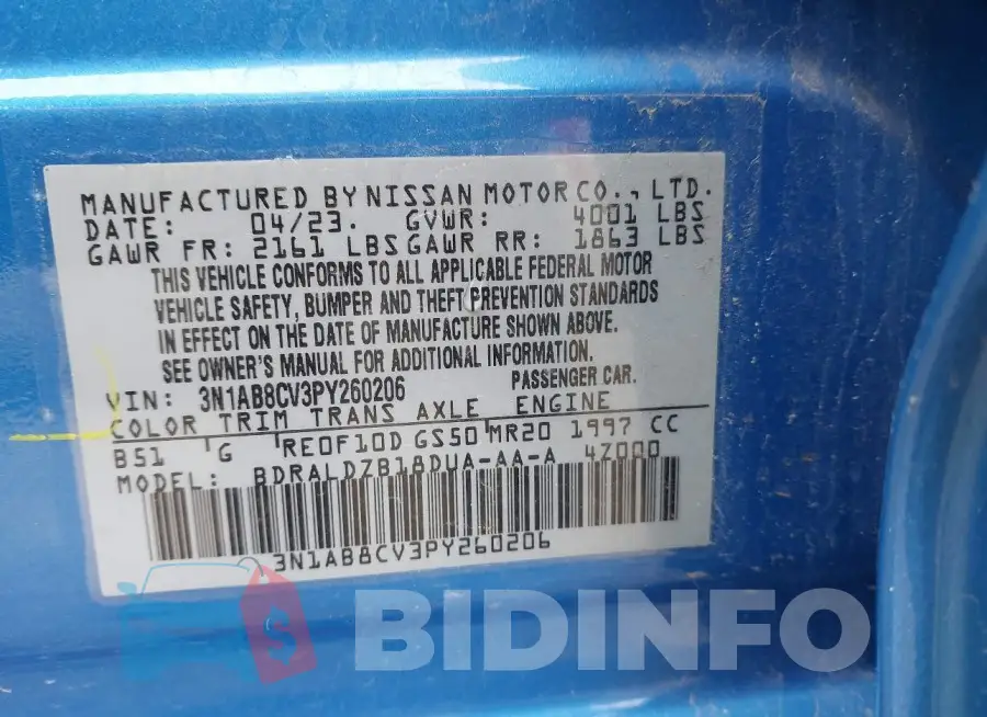 3N1AB8CV3PY260206 Photo# 9