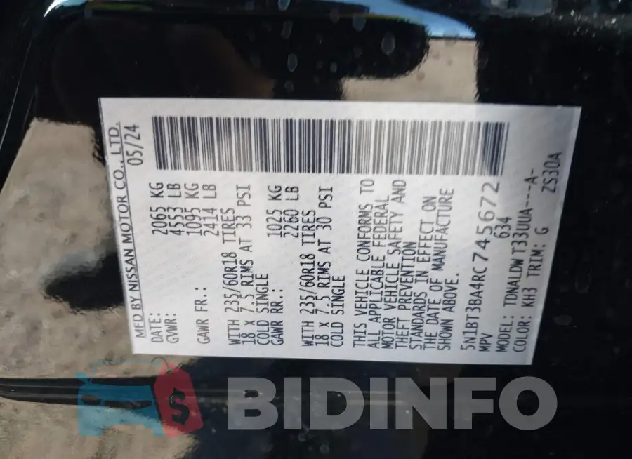 5N1BT3BA4RC745672 Photo# 9