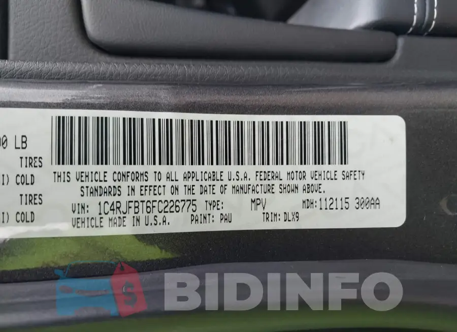 1C4RJFBT6FC226775 Photo# 9
