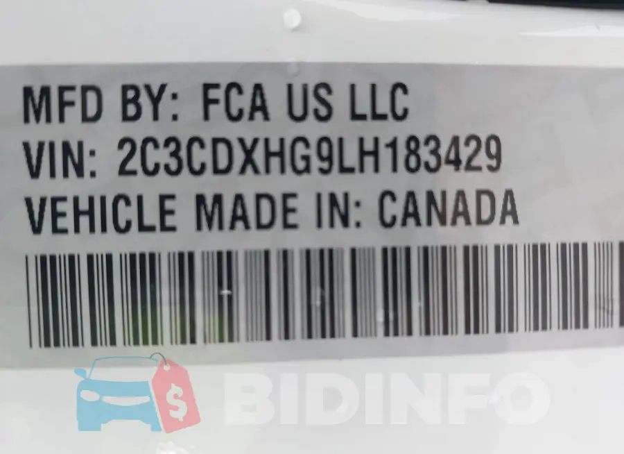2C3CDXHG9LH183429 Photo# 9