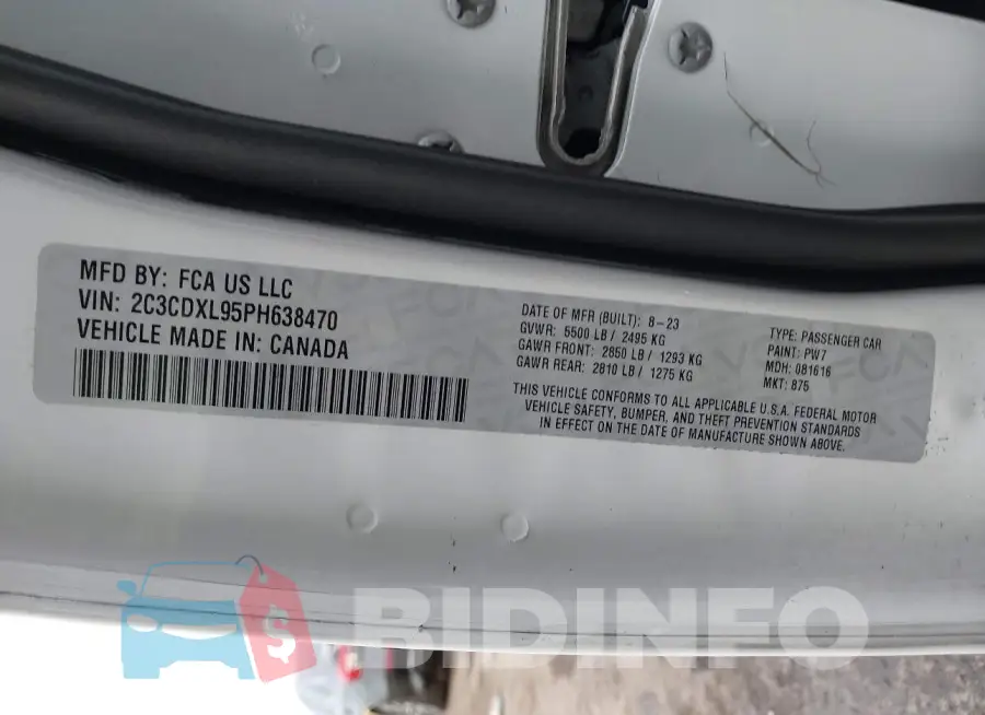2C3CDXL95PH638470 Photo# 9