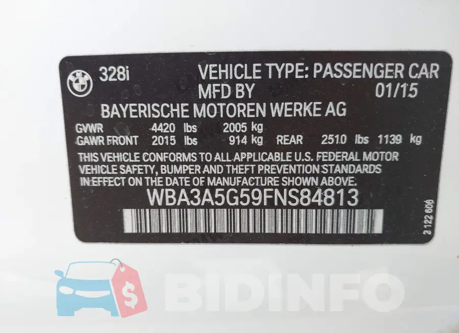 WBA3A5G59FNS84813 Photo# 9
