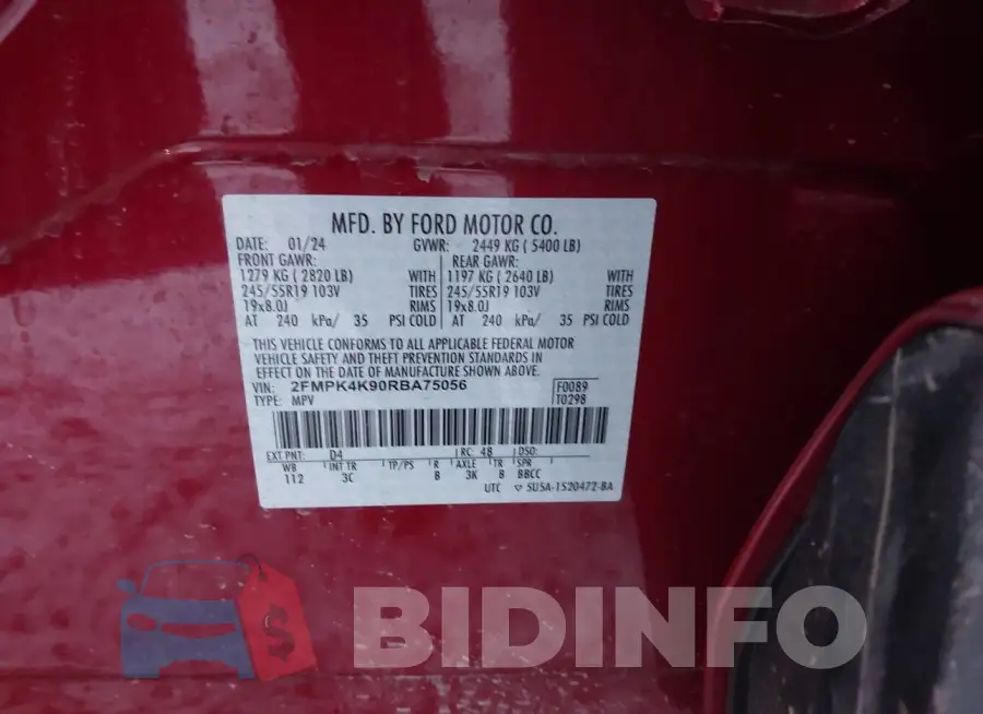 2FMPK4K90RBA75056 Photo# 9