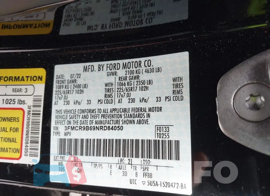 3FMCR9B69NRD84050 Photo# 9