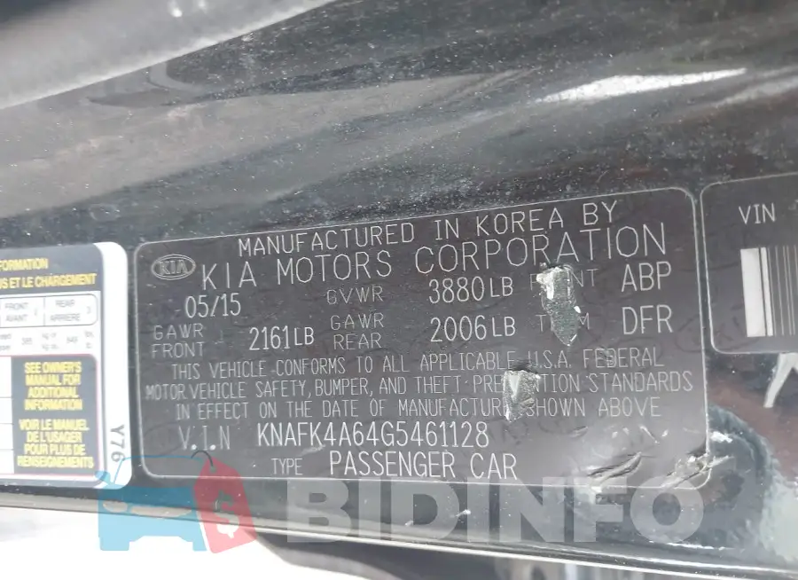 KNAFK4A64G5461128 Photo# 9