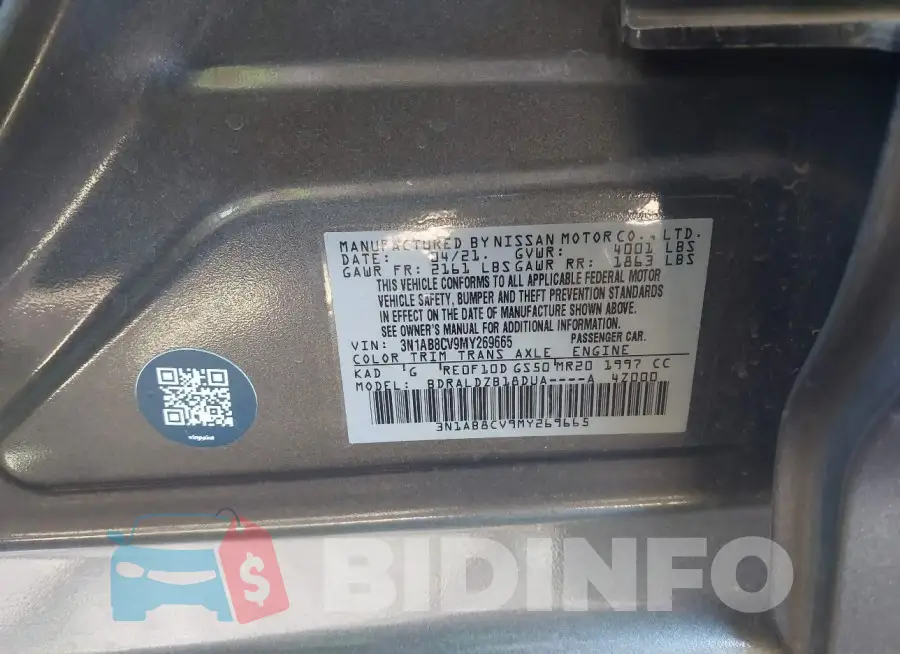 3N1AB8CV9MY269665 Photo# 9