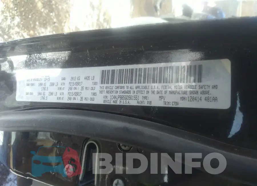 1C4NJPBB5GD561551 Photo# 9