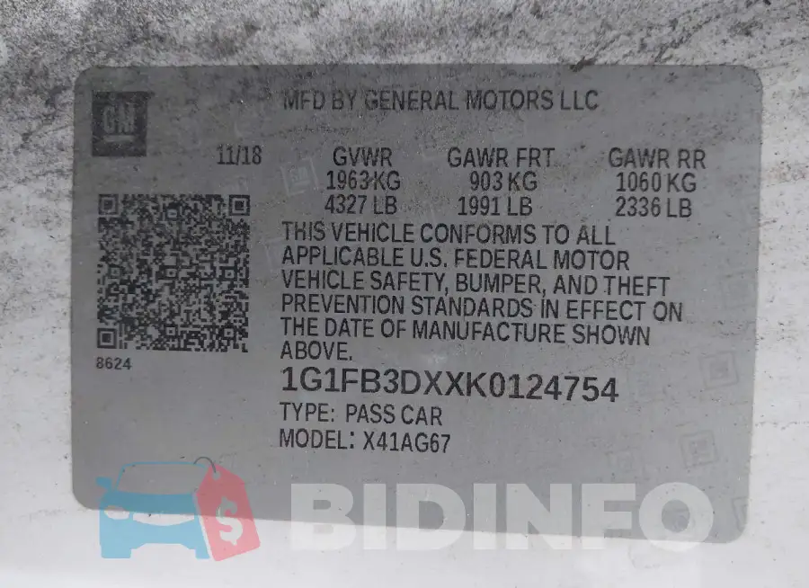 1G1FB3DXXK0124754 Photo# 9