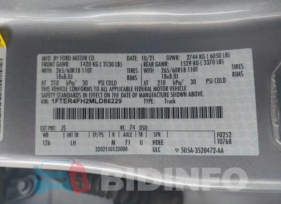 1FTER4FH2MLD86229 Photo# 9