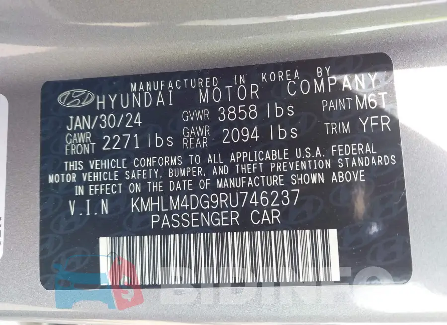KMHLM4DG9RU746237 Photo# 9