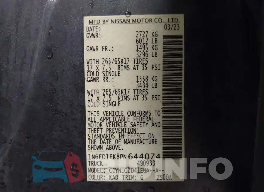 1N6ED1EK8PN644074 Photo# 9