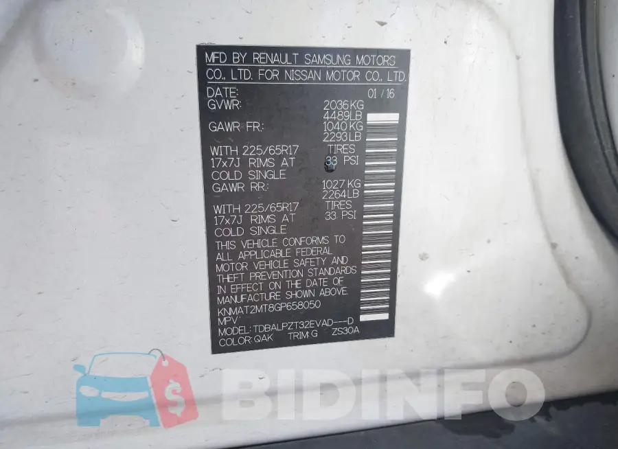 KNMAT2MT8GP658050 Photo# 9