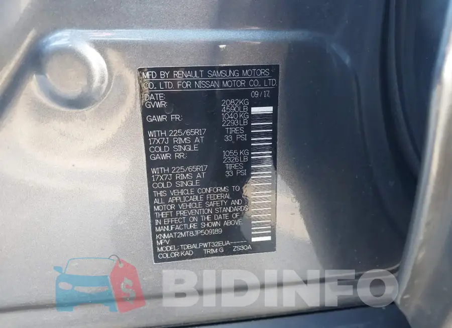 KNMAT2MT8JP509189 Photo# 9