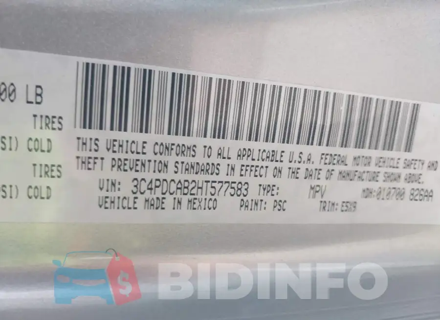 3C4PDCAB2HT577583 Photo# 9