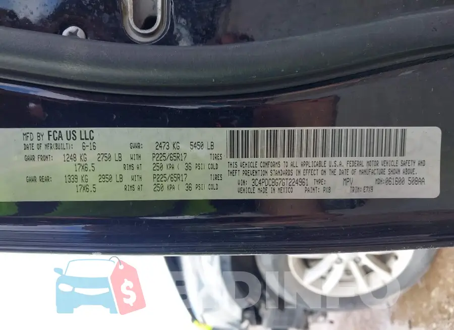 3C4PDCBG7GT224961 Photo# 9