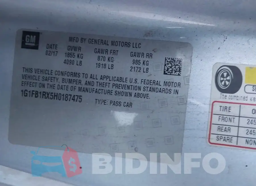 1G1FB1RX5H0187475 Photo# 9