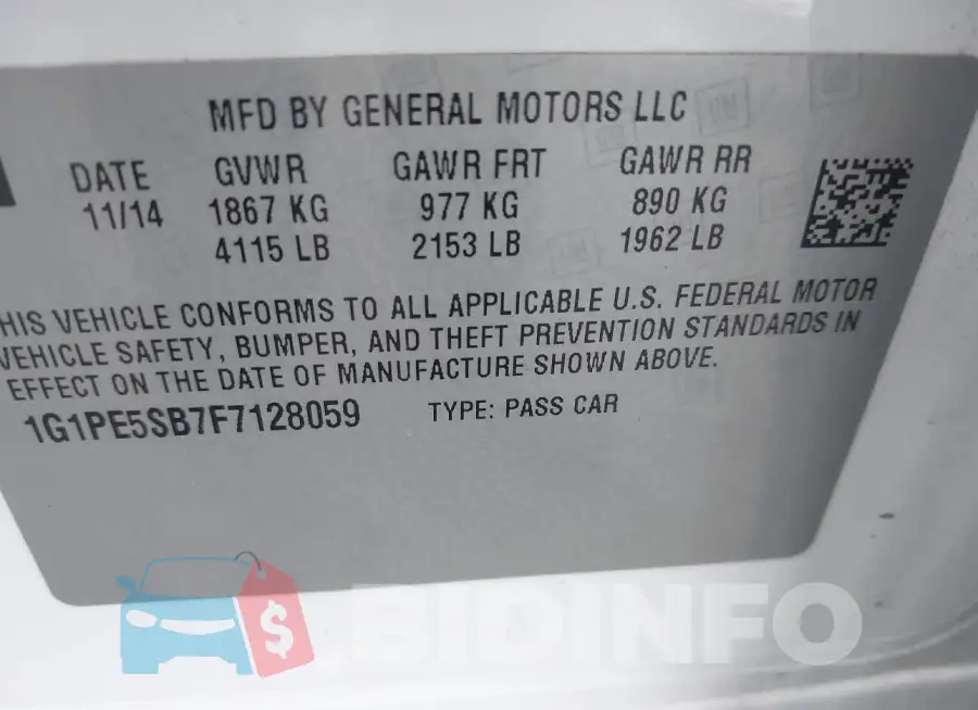 1G1PE5SB7F7128059 Photo# 9