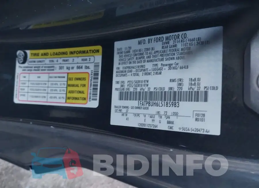 1FATP8UH6L5185983 Photo# 9