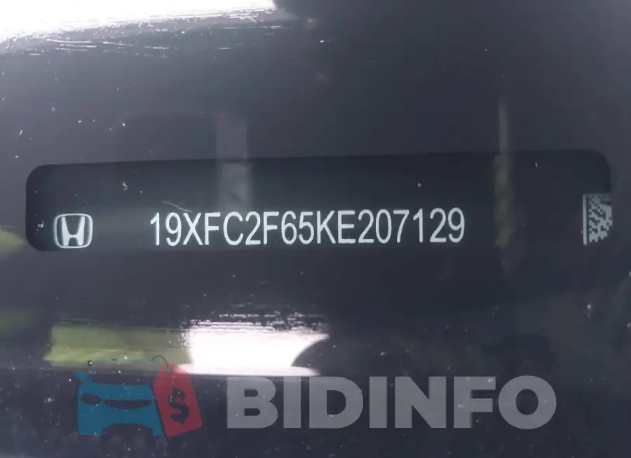 19XFC2F65KE207129 Photo# 9