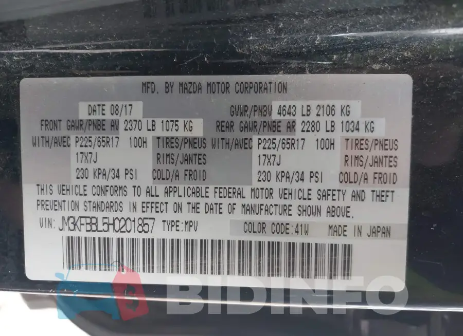 JM3KFBBL5H0201857 Photo# 9