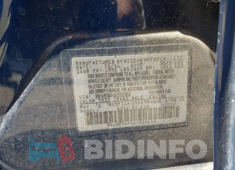 3N1AB7AP5GY222653 Photo# 9