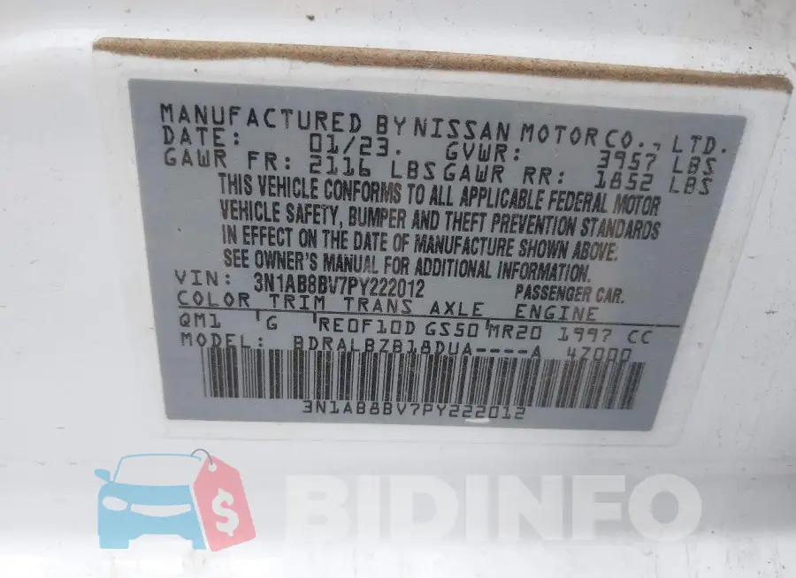 3N1AB8BV7PY222012 Photo# 9