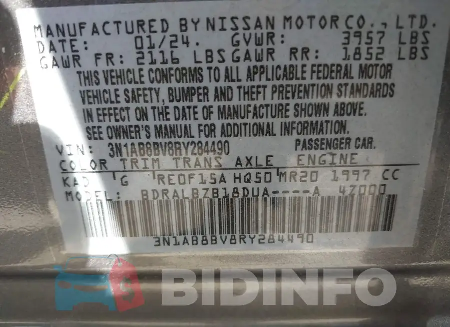 3N1AB8BV8RY284490 Photo# 9