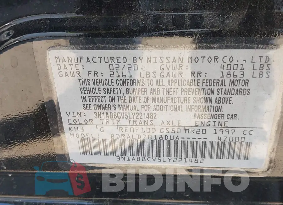 3N1AB8CV5LY221482 Photo# 9