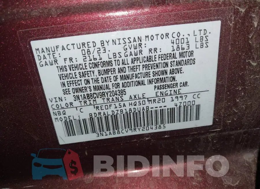 3N1AB8CV9RY204385 Photo# 9
