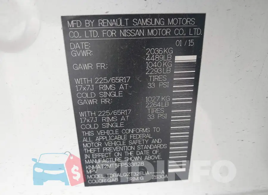KNMAT2MT5FP533828 Photo# 9