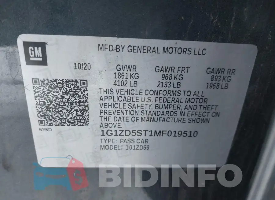 1G1ZD5ST1MF019510 Photo# 9
