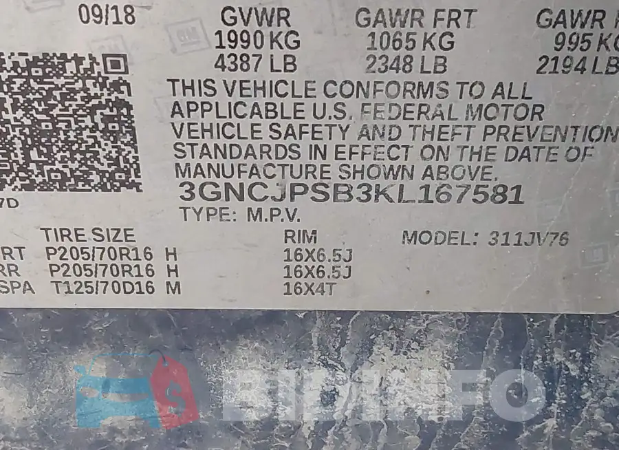3GNCJPSB3KL167581 Photo# 9