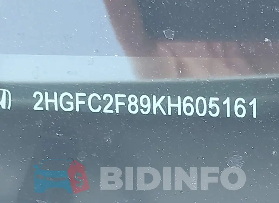 2HGFC2F89KH605161 Photo# 9
